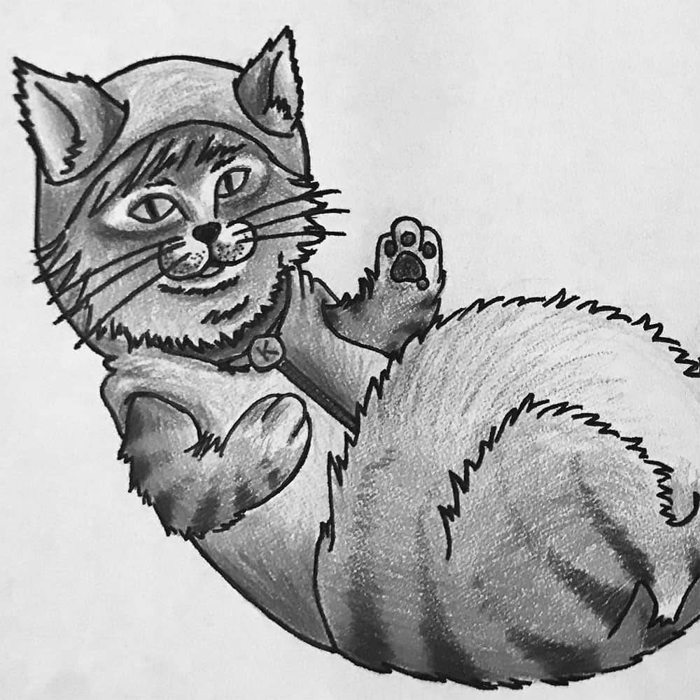 Artwork of Amanda Bouldin - Fox - Indie style artwork with Ink and Marker on paper